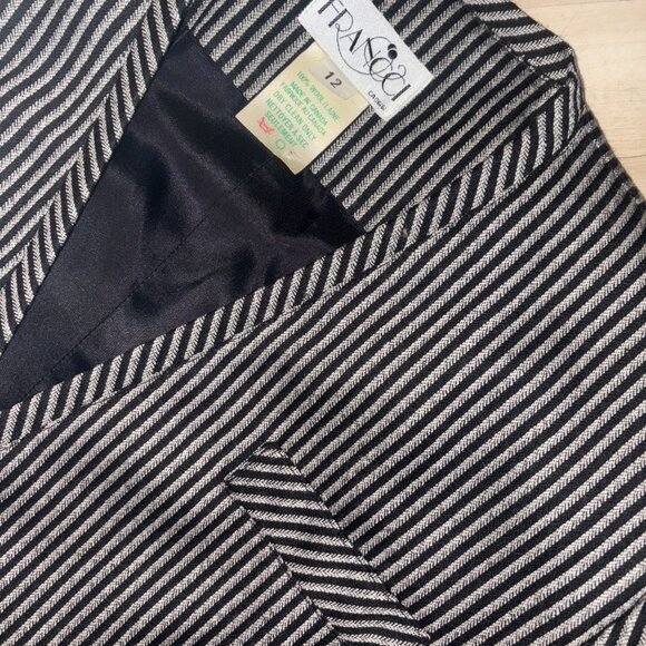 Vintage Francci Double Breasted Pin Stipe Blazers 12 - Picture 8 of 11